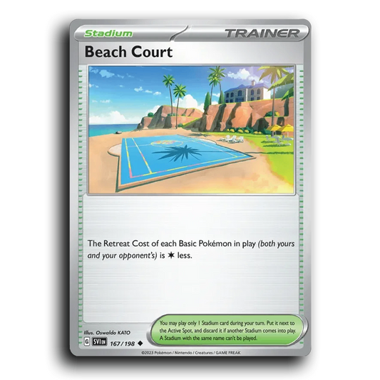 Beach Court (167/198) [Scarlet & Violet] Uncommon Oswaldo KATO Pokemon Card TCG Near Mint NM
