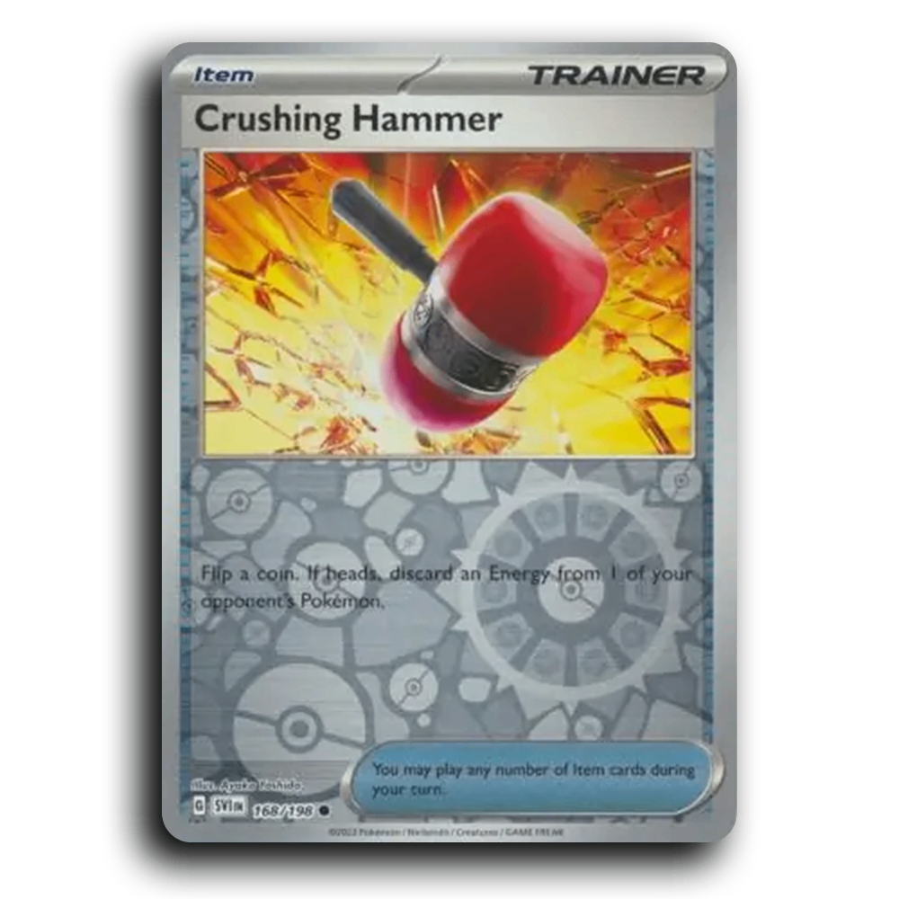 Crushing Hammer (168/198) [Scarlet & Violet] Common Ayaka Yoshida Pokemon Card TCG Near Mint NM Reverse Holo