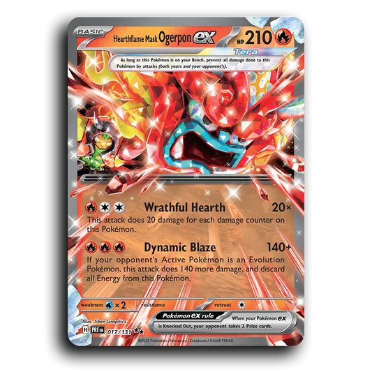Hearthflame Mask Ogerpon ex - 017/131 [Prismatic Evolutions]