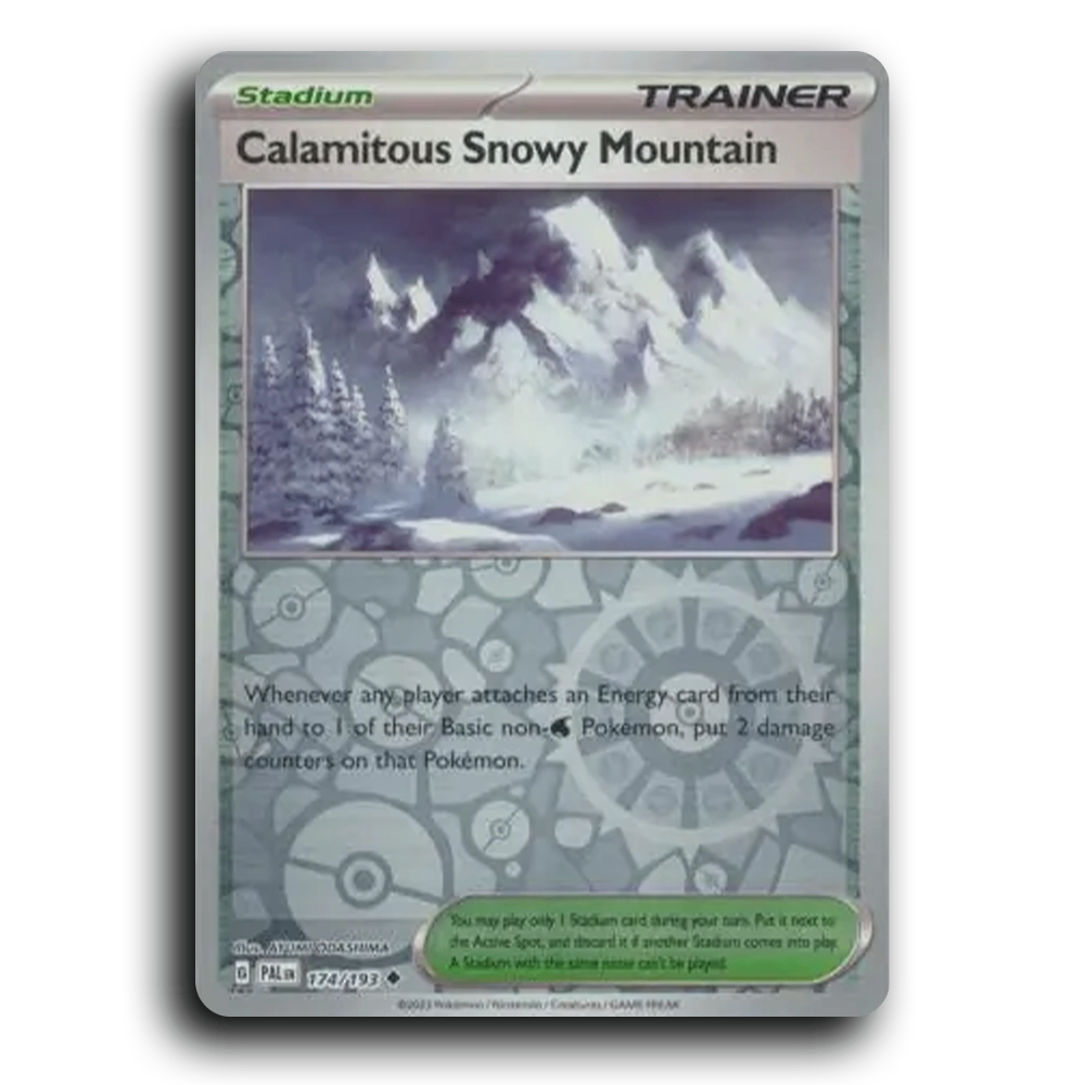 Calamitous Snowy Mountain (174/193) [Paldea Evolved] Uncommon Pokemon Card TCG Near Mint NM Reverse Holo