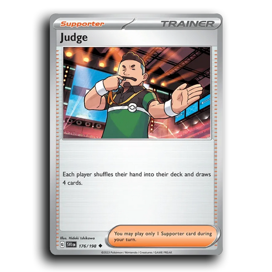 Judge (176/198) [Scarlet & Violet] Uncommon Hideki Ishikawa Pokemon Card TCG Near Mint NM