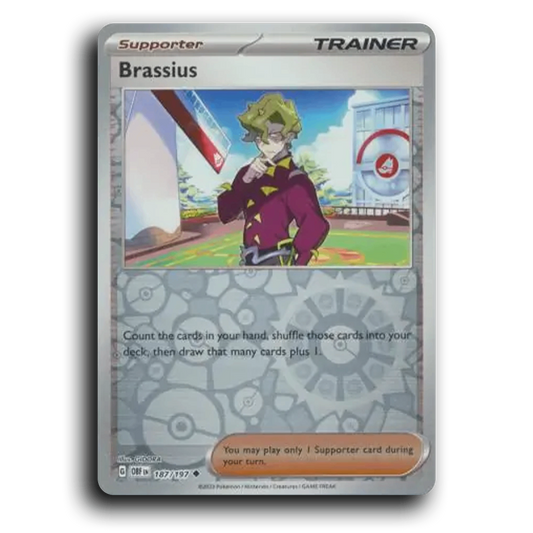 Brassius (187/197) [Obsidian Flames] 2023 G Uncommon English GIDORA Trainer OBF Supporter Pokemon Card TCG Near Mint NM Reverse Holo