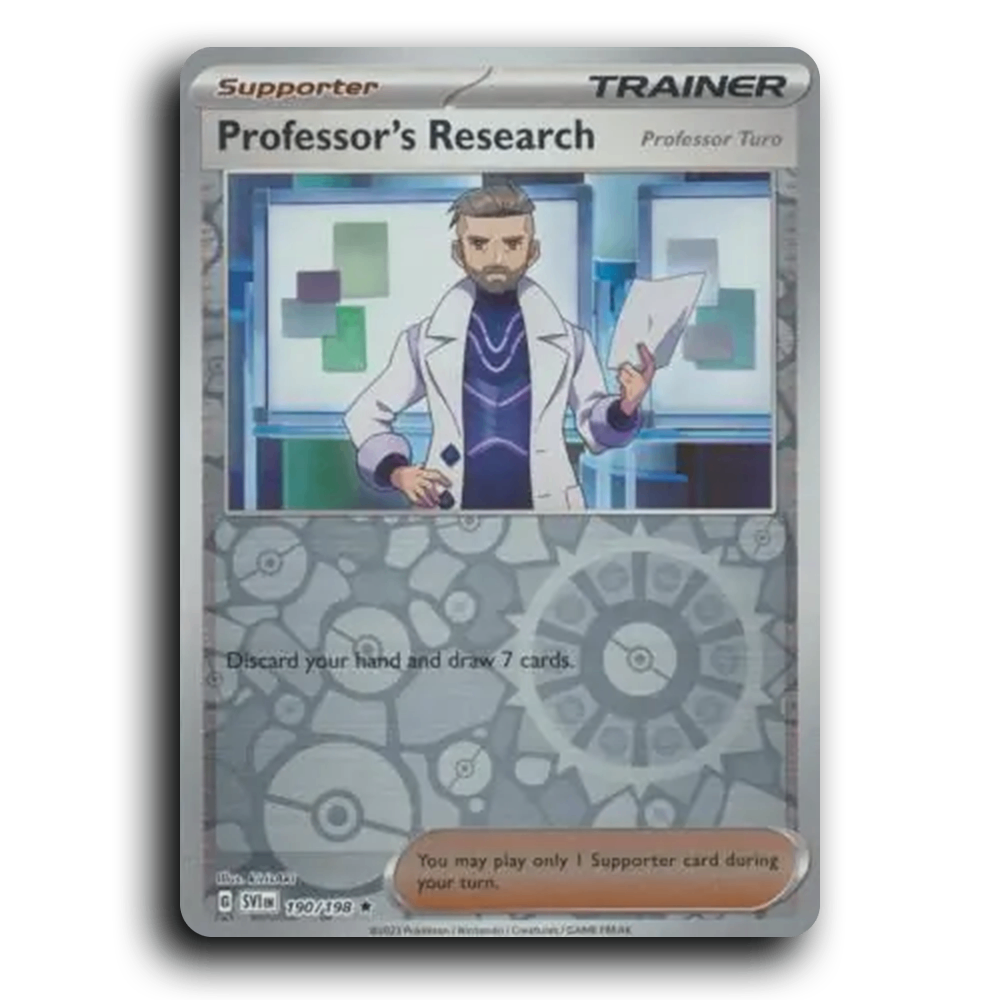 Professor's Research (Professor Turo) (190/198) [Scarlet & Violet] Rare kirisAki Pokemon Card TCG Near Mint NM Reverse Holo