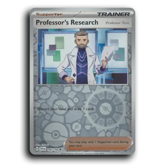 Professor's Research (Professor Turo) (190/198) [Scarlet & Violet] Rare kirisAki Pokemon Card TCG Near Mint NM Reverse Holo