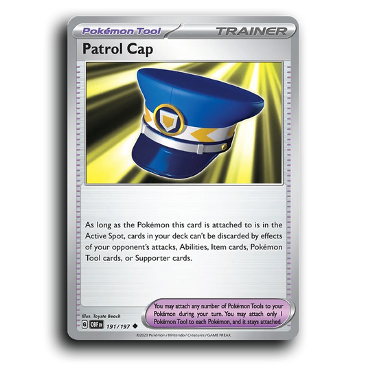 Patrol Cap (191/197) [Obsidian Flames] 2023 G Uncommon English Toyste Beach Trainer OBF Pokémon Tool Pokemon Card TCG Near Mint NM