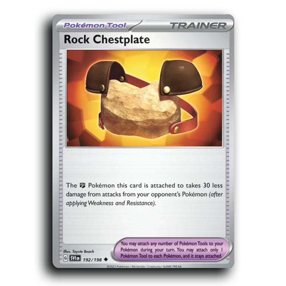 Rock Chestplate (192/198) [Scarlet & Violet] Uncommon Toyste Beach Pokemon Card TCG Near Mint NM