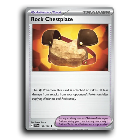 Rock Chestplate (192/198) [Scarlet & Violet] Uncommon Toyste Beach Pokemon Card TCG Near Mint NM