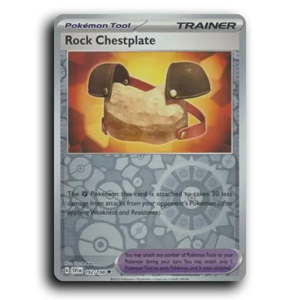 Rock Chestplate (192/198) [Scarlet & Violet] Uncommon Toyste Beach Pokemon Card TCG Near Mint NM Reverse Holo