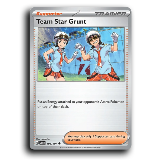 Team Star Grunt (195/197) [Obsidian Flames] 2023 G Uncommon English nagimiso Trainer OBF Supporter Pokemon Card TCG Near Mint NM