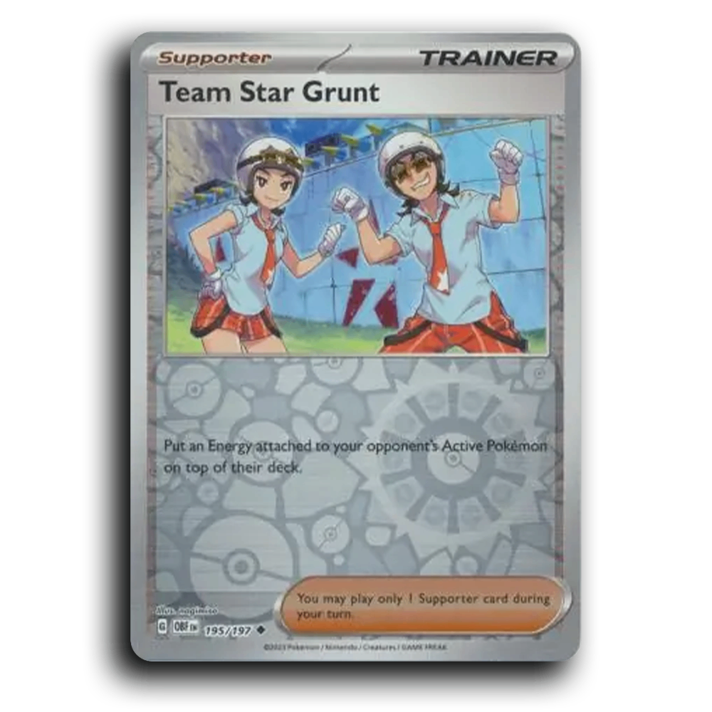Team Star Grunt (195/197) [Obsidian Flames] 2023 G Uncommon English nagimiso Trainer OBF Supporter Pokemon Card TCG Near Mint NM Reverse Holo