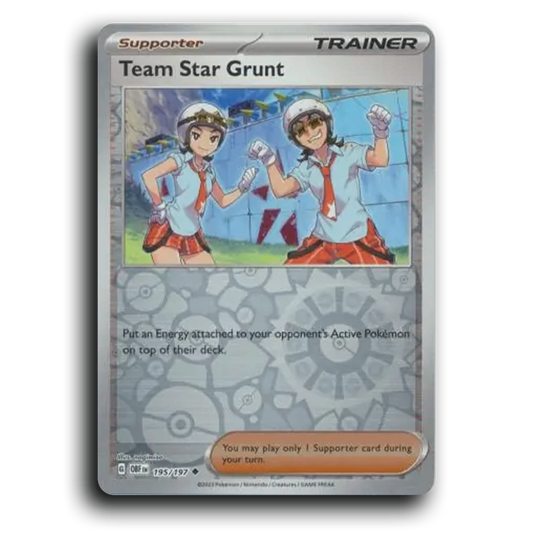 Team Star Grunt (195/197) [Obsidian Flames] 2023 G Uncommon English nagimiso Trainer OBF Supporter Pokemon Card TCG Near Mint NM Reverse Holo