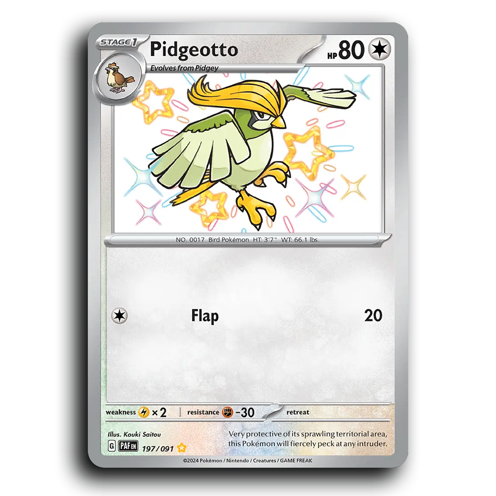 Pidgeotto (197/091) [Paldean Fates]