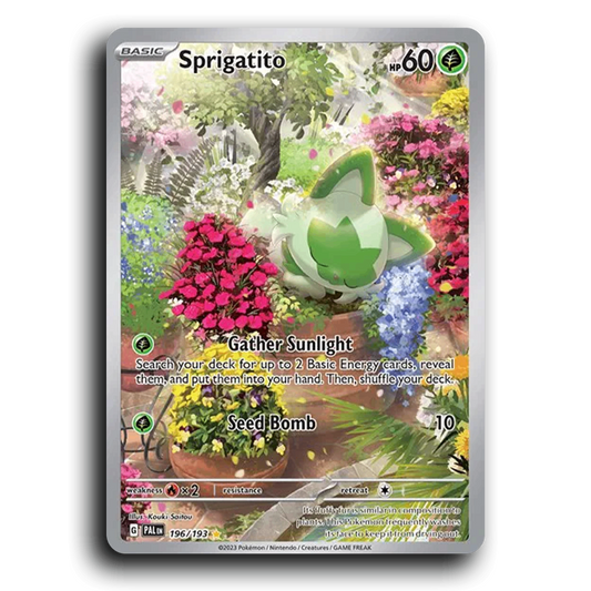 Sprigatito (196/193) [Paldea Evolved] Illustration Rare Pokemon Card TCG Near Mint NM