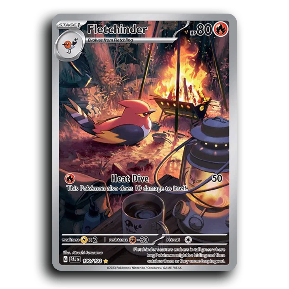 Fletchinder (199/193) [Paldea Evolved] Illustration Rare Pokemon Card TCG Near Mint NM