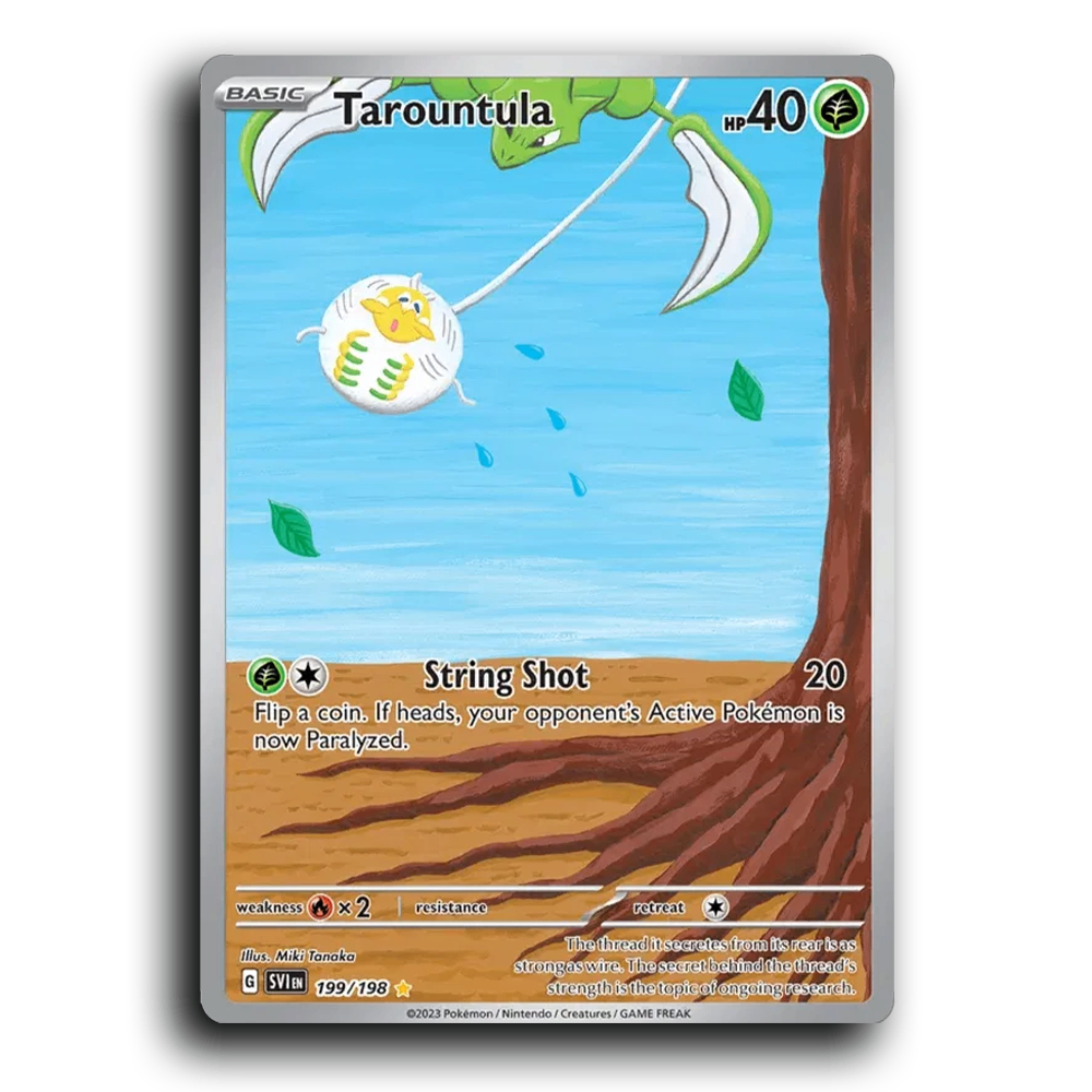 Tarountula (199/198) [Scarlet & Violet] Illustration Rare Miki Tanaka Pokemon Card TCG Near Mint NM Reverse Holo