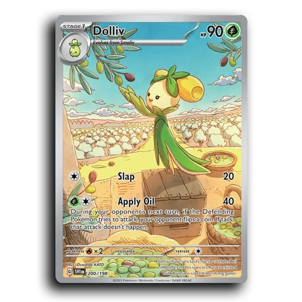 Dolliv (200/198) [Scarlet & Violet] Illustration Rare Oswaldo KATO Pokemon Card TCG Near Mint NM Reverse Holo