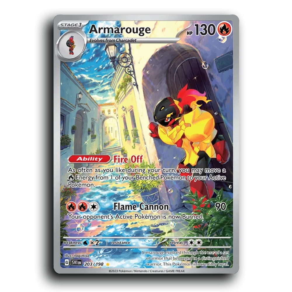 Armarouge (203/198) [Scarlet & Violet] Illustration Rare nagimiso Pokemon Card TCG Near Mint NM Reverse Holo