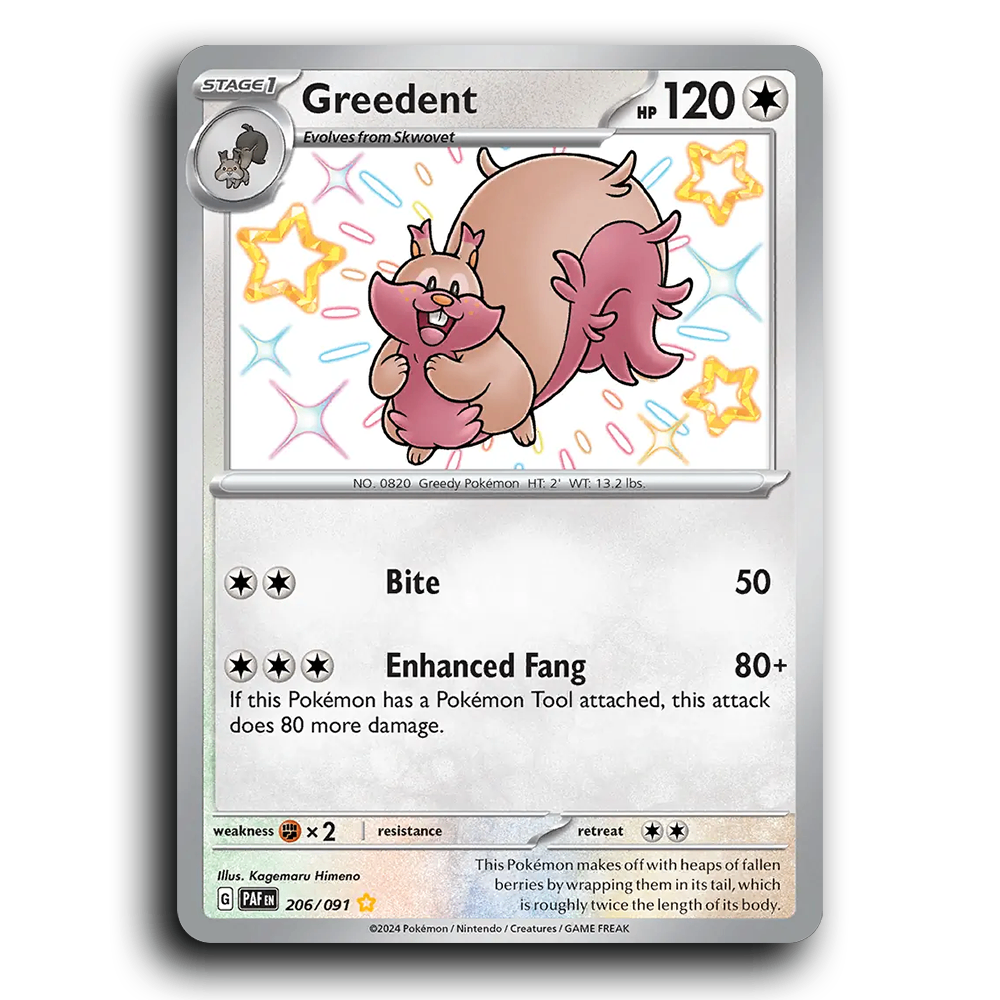 Greedent (206/091) [Paldean Fates]