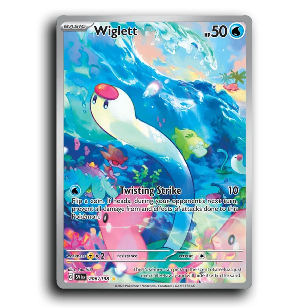 Wiglett (206/198) [Scarlet & Violet] Illustration Rare You Iribi Pokemon Card TCG Near Mint NM