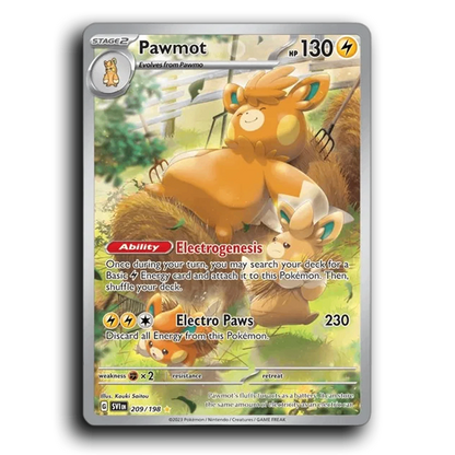 Pawmot (209/198) [Scarlet & Violet] Illustration Rare Kouki Saitou Pokemon Card TCG Near Mint NM Reverse Holo