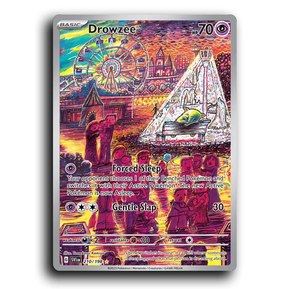 Drowzee (210/198) [Scarlet & Violet] Illustration Rare Tomokazu Komiya Pokemon Card TCG Near Mint NM Reverse Holo