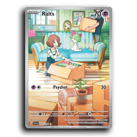 Ralts (211/198) [Scarlet & Violet] Illustration Rare Jiro Sasumo Pokemon Card TCG Near Mint NM
