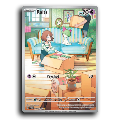 Ralts (211/198) [Scarlet & Violet] Illustration Rare Jiro Sasumo Pokemon Card TCG Near Mint NM Reverse Holo