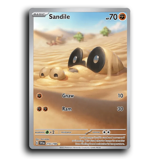 Sandile (216/198) [Scarlet & Violet] Illustration Rare Nurikabe Pokemon Card TCG Near Mint NM