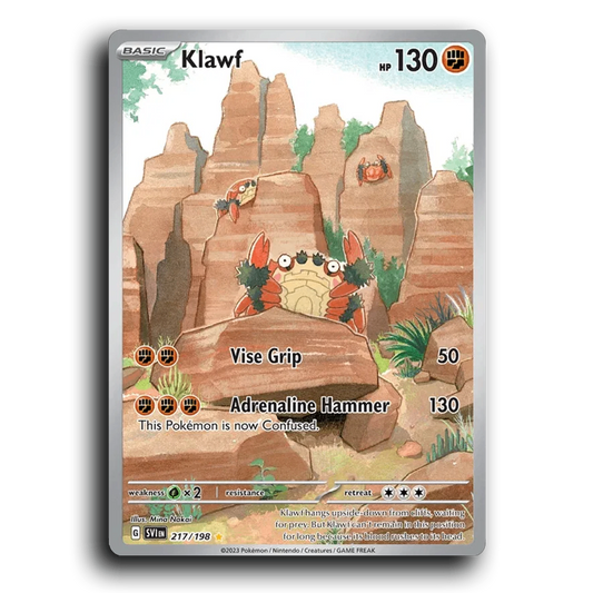 Klawf (217/198) [Scarlet & Violet] Illustration Rare Mina Nakai Pokemon Card TCG Near Mint NM Reverse Holo