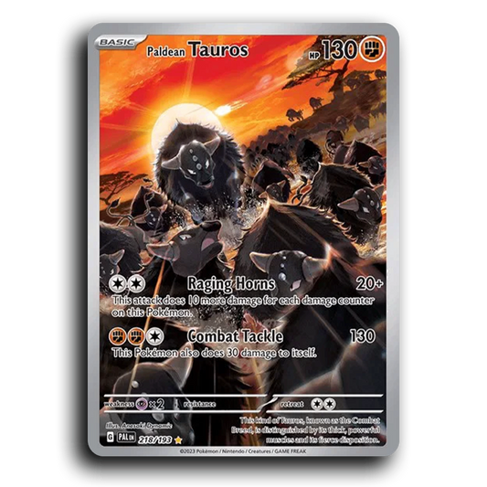 Paldean Tauros (218/193) [Paldea Evolved] Illustration Rare Pokemon Card TCG Near Mint NM