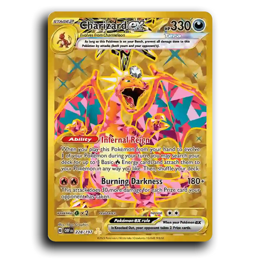 Charizard ex (228/197) [Obsidian Flames] 2023 G Hyper Rare English 5ban Graphics Darkness, ex, Tera OBF Stage 2 Pokemon Card TCG Near Mint NM