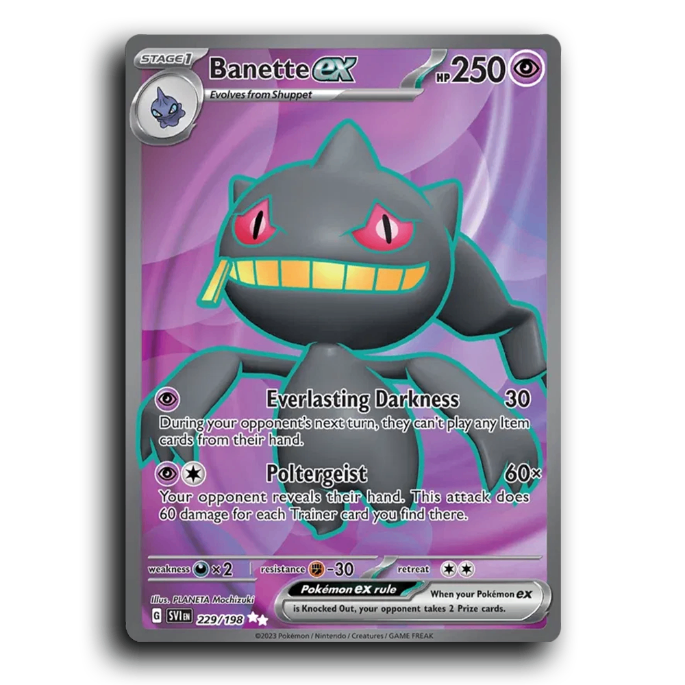 Banette ex (229/198) [Scarlet & Violet] Ultra Rare PLANETA Mochizuki Pokemon Card TCG Near Mint NM Reverse Holo