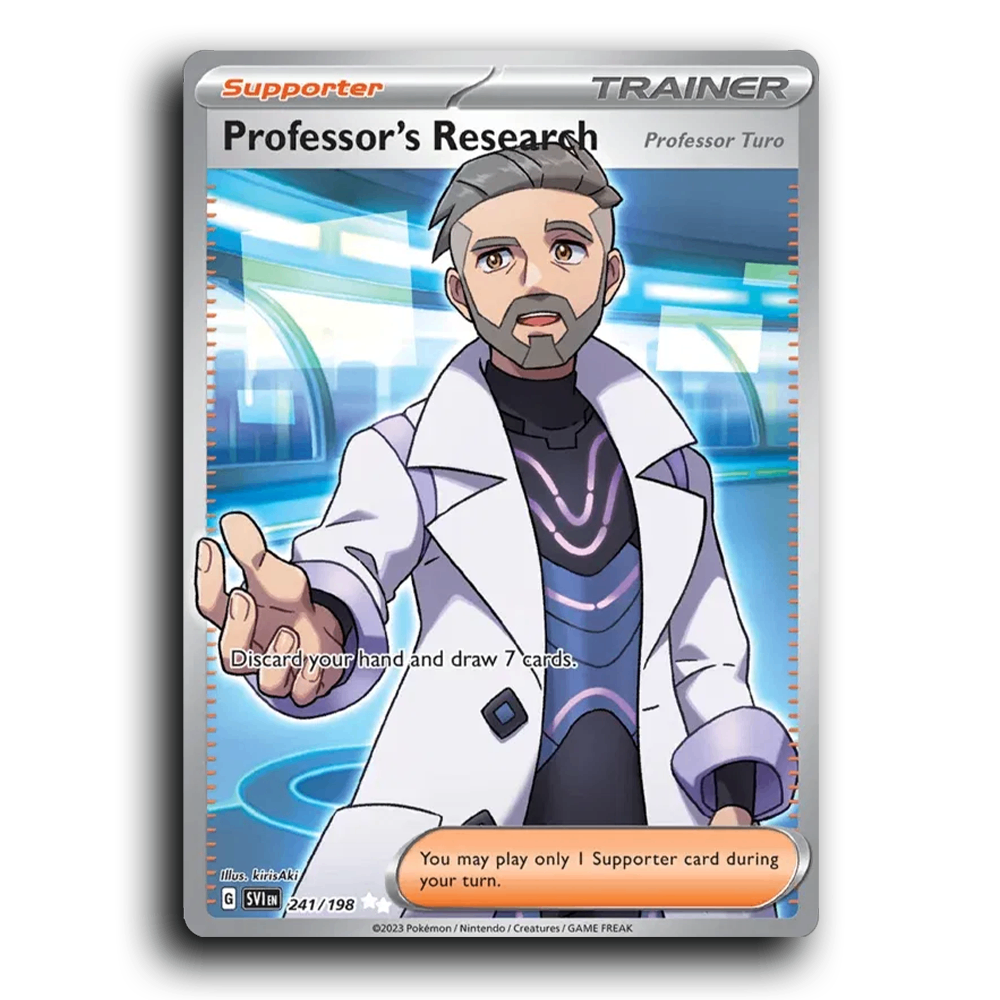 Professor's Research (Professor Turo) (241/198) [Scarlet & Violet] Ultra Rare kirisAki Pokemon Card TCG Near Mint NM Reverse Holo