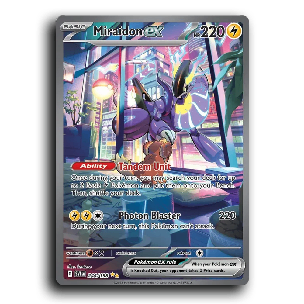 Miraidon ex (244/198) [Scarlet & Violet] Special Illustration Rare kantaro Pokemon Card TCG Near Mint NM Reverse Holo