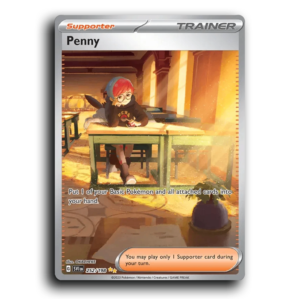 Penny (252/198) [Scarlet & Violet] Special Illustration Rare OKACHEKE Pokemon Card TCG Near Mint NM