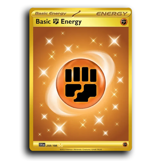 Basic Fighting Energy (258/198) [Scarlet & Violet] Hyper Rare Pokemon Card TCG Near Mint NM Reverse Holo