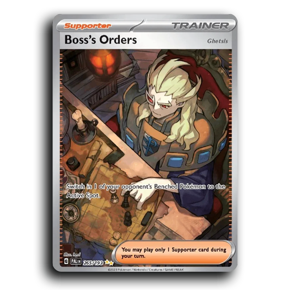 Boss's Orders (Ghetsis) (265/193) [Paldea Evolved] Special Illustration Rare Pokemon Card TCG Near Mint NM