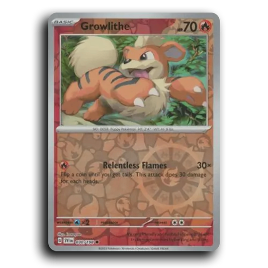 Growlithe (030/198) [Scarlet & Violet] Common kawayoo Pokemon Card TCG Near Mint NM Reverse Holo