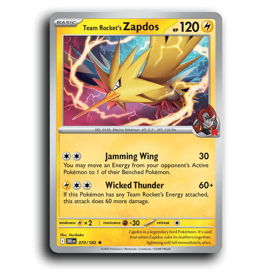 Team Rocket's Zapdos - 070/182 [SV10 - Destined Rivals]