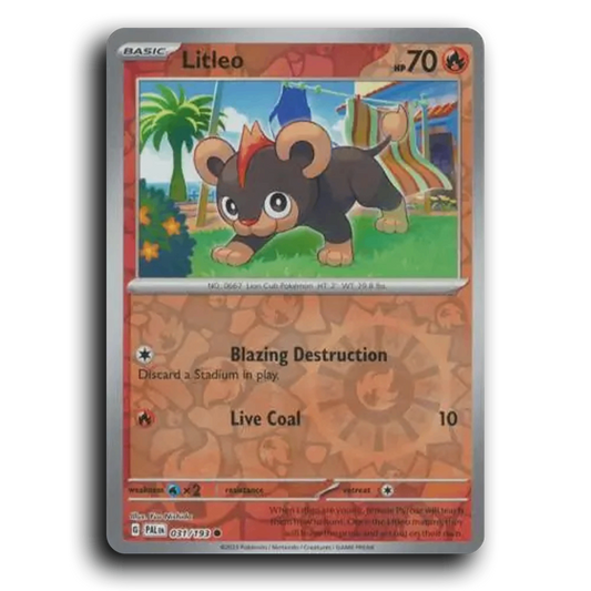 Litleo (031/193) [Paldea Evolved] Common Pokemon Card TCG Near Mint NM Reverse Holo