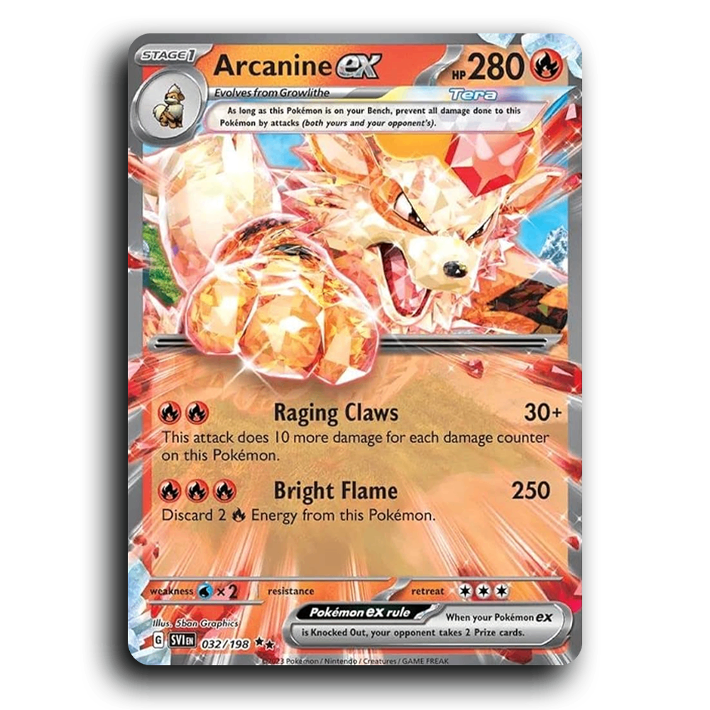 Arcanine ex (032/198) [Scarlet & Violet] Double Rare 5ban Graphics Pokemon Card TCG Near Mint NM
