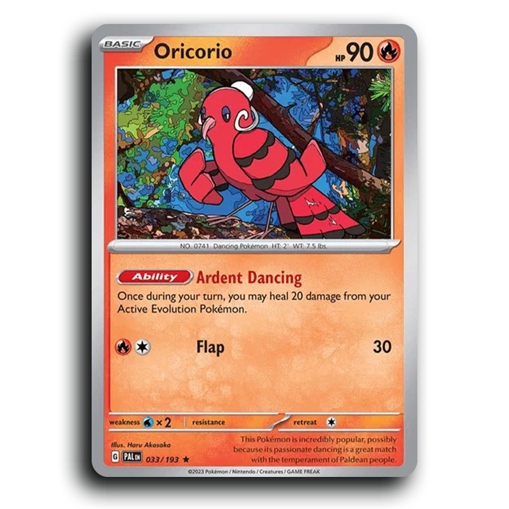 Oricorio (033/193) [Paldea Evolved] Rare Pokemon Card TCG Near Mint NM