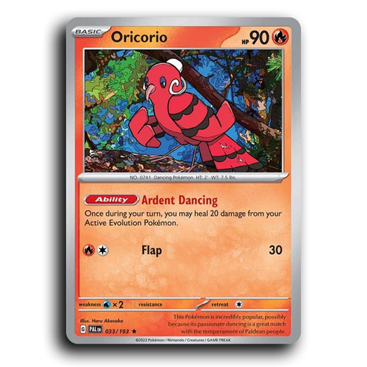 Oricorio (033/193) [Paldea Evolved] Rare Pokemon Card TCG Near Mint NM