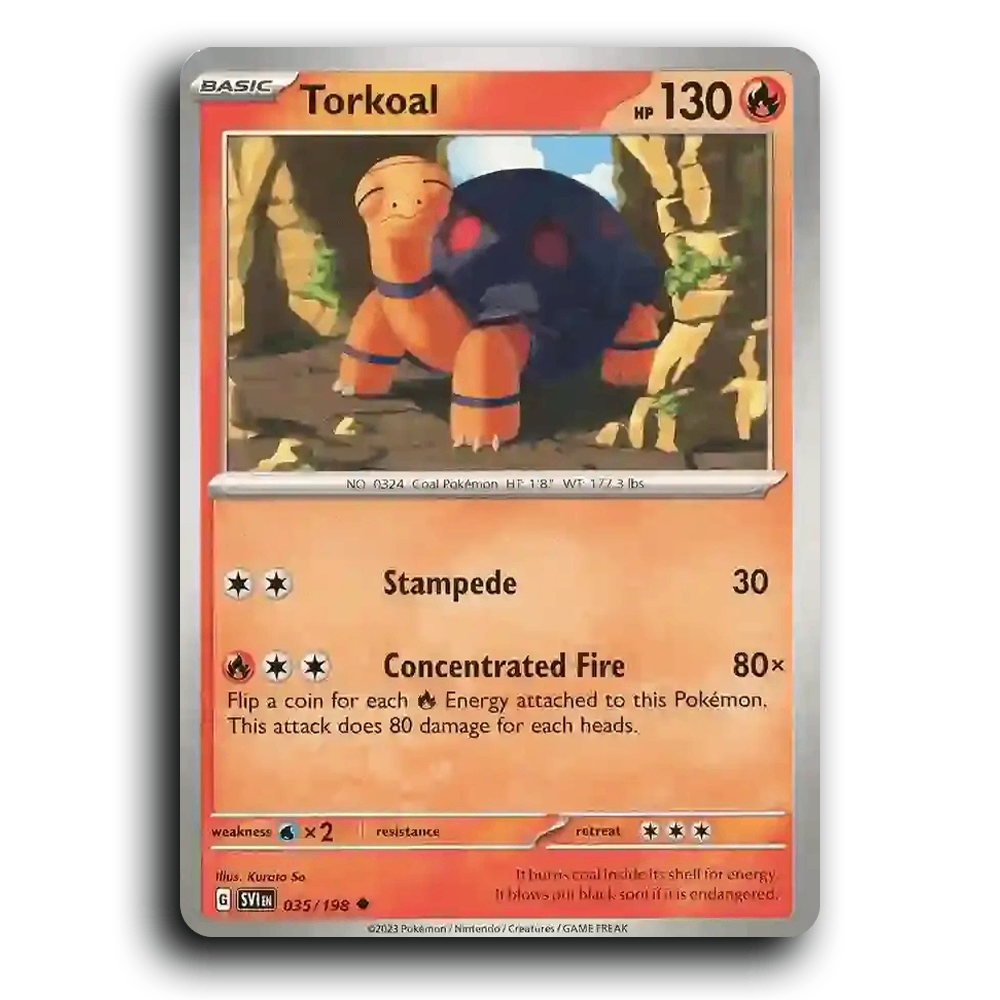 Torkoal (035/198) [Scarlet & Violet] Uncommon Kurata So Pokemon Card TCG Near Mint NM