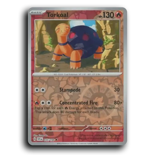 Torkoal (035/198) [Scarlet & Violet] Uncommon Kurata So Pokemon Card TCG Near Mint NM Reverse Holo