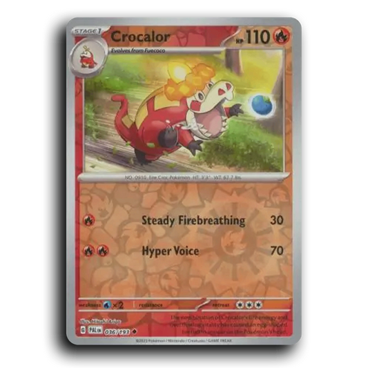 Crocalor (036/193) [Paldea Evolved] Uncommon Pokemon Card TCG Near Mint NM Reverse Holo