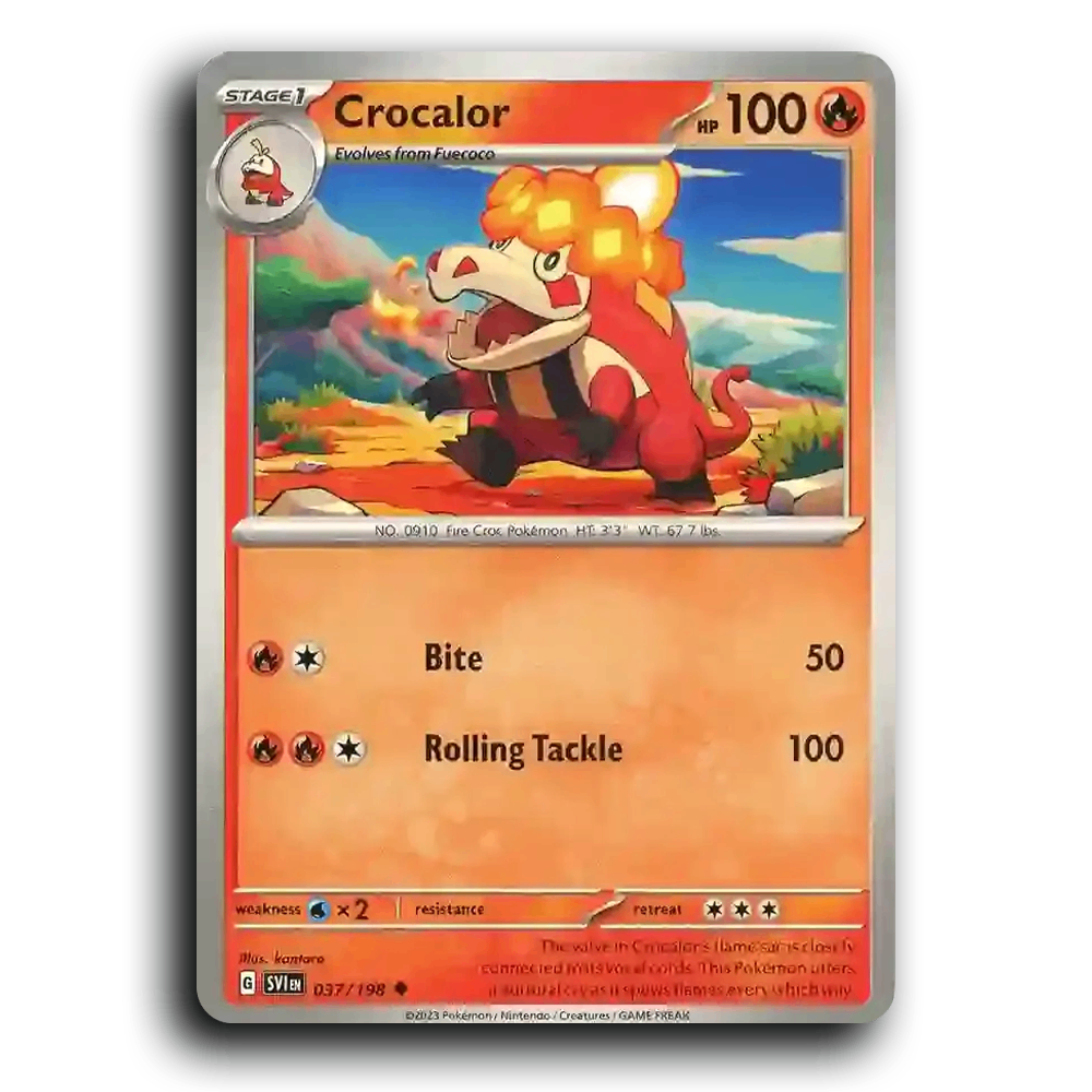Crocalor (037/198) [Scarlet & Violet] Uncommon kantaro Pokemon Card TCG Near Mint NM