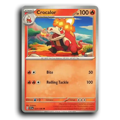 Crocalor (037/198) [Scarlet & Violet] Uncommon kantaro Pokemon Card TCG Near Mint NM