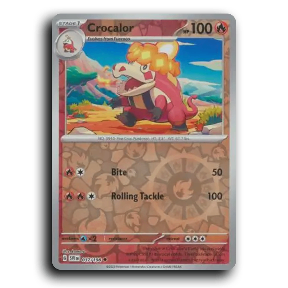 Crocalor (037/198) [Scarlet & Violet] Uncommon kantaro Pokemon Card TCG Near Mint NM Reverse Holo
