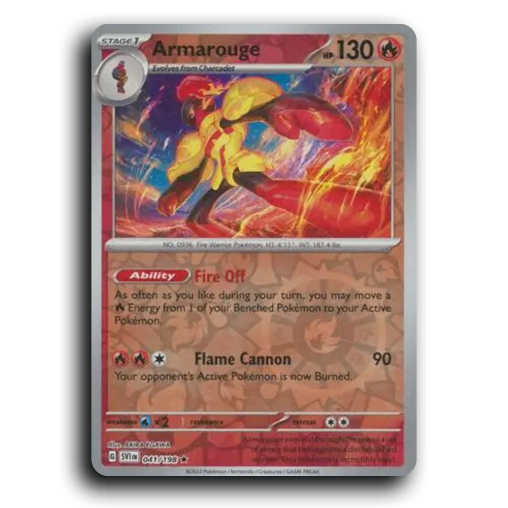 Armarouge (041/198) [Scarlet & Violet] Rare AKIRA EGAWA Pokemon Card TCG Near Mint NM Reverse Holo